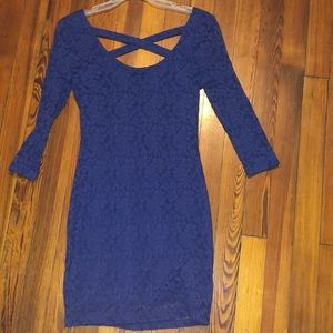 Lace Navy Blue formal dress size small